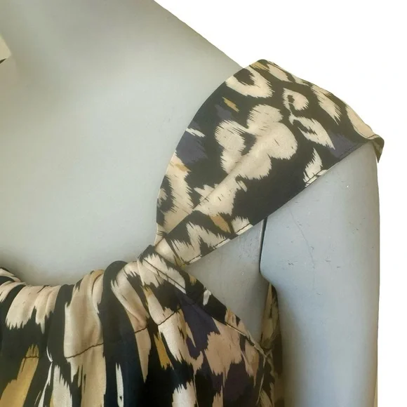 ESPECIA Ikat Tribal Print Sleeveless Top Silky Viscose Size Small - Picture 6 of 16